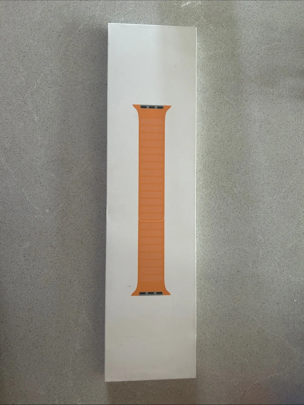 Orange Leather Loop Apple Watch Band- New with tag and box